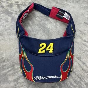 Vtg Y2K Jeff Gordon DuPont Motorsports Chase Authentics Flames Sun Visor NASCAR